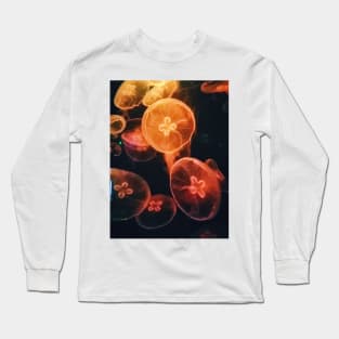 jellyfish, aquarium, fish, jellyfish aquarium, blue, jellyfish art, ocean, moon jellyfish, cute, animal, water, watercolor, jelly fish, sea, kawaii Long Sleeve T-Shirt